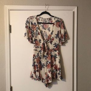 White floral romper